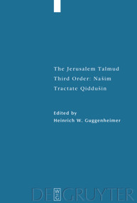 Tractate Qiddušin by Heinrich W. Guggenheimer, 9783110681215