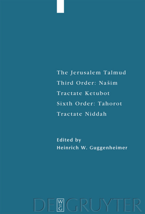 ee (Sixth Order: Tahorot. Tractate Niddah) by Heinrich W. Guggenheimer, 9783110681222