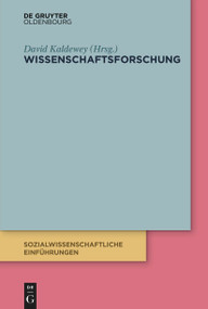 Wissenschaftsforschung (German Edition) by David Kaldewey, 9783110713756