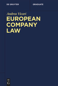 European Company Law by Andrea Vicari, 9783110722468