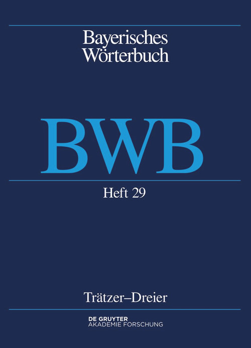 [Buben]trätzer - [Kürzer]dreier (German Edition) by Bayerische Akademie der Wissenschaften, 9783110725575