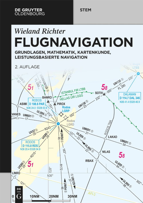 Flugnavigation (Grundlagen, Mathematik, Kartenkunde, leistungsbasierte Navigation) (German Edition) by Wieland Richter, 9783110769777