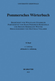 utfränseln bis vullstännig (German Edition) by Matthias Vollmer, 9783111071053
