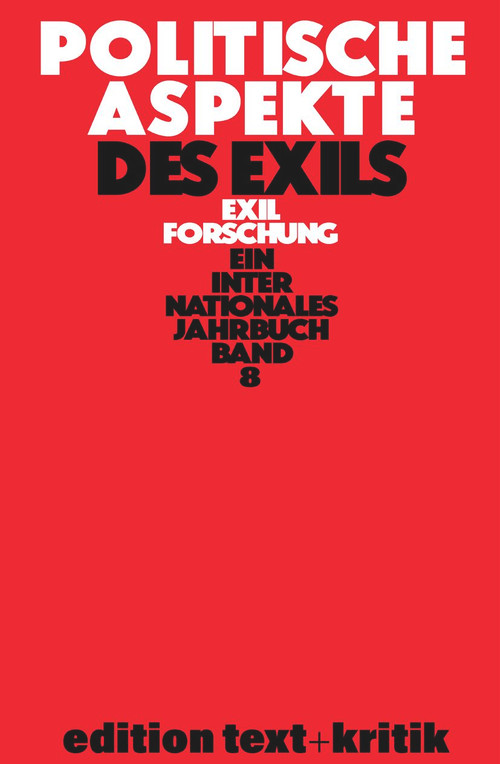 Politische Aspekte des Exils (German Edition) by Thomas Koebner, et al., Lieselotte Maas, 9783112422656