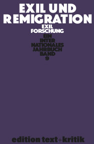 Exil und Remigration (German Edition) by Claus-Dieter Krohn, et al., 9783112422670