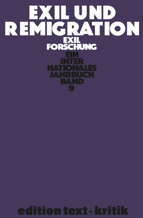 Exil und Remigration (German Edition) by Claus-Dieter Krohn, et al., 9783112422670