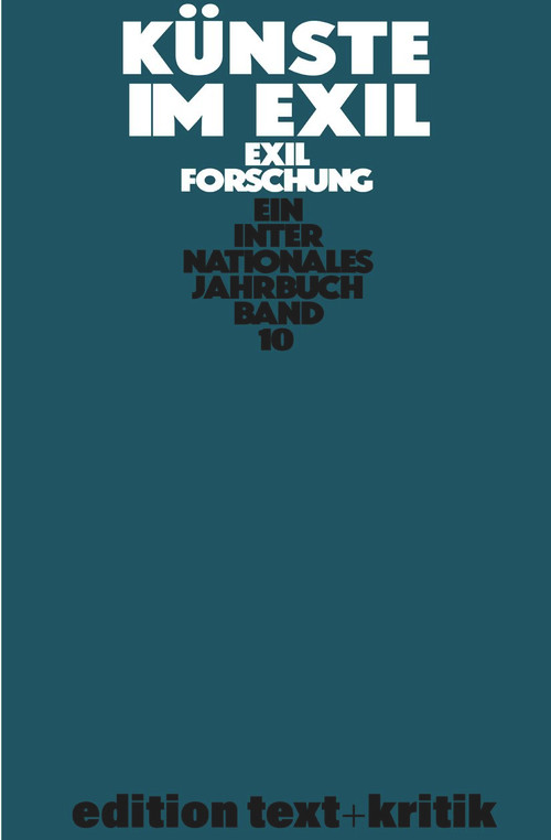 Künste im Exil (German Edition) by Claus-Dieter Krohn, et al., 9783112422694
