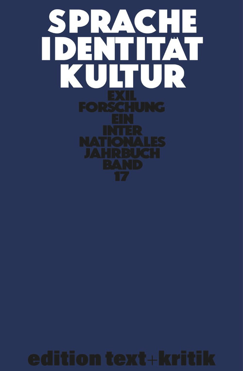 Sprache - Identität - Kultur (German Edition) by Claus-Dieter Krohn, Sonja Hilzinger, 9783112422830