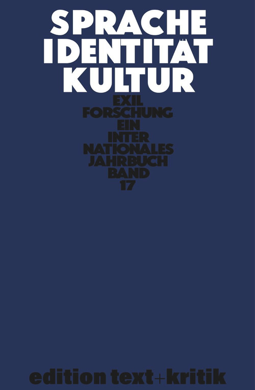 Sprache - Identität - Kultur (German Edition) by Claus-Dieter Krohn, Sonja Hilzinger, 9783112422830
