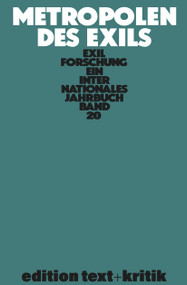 Metropolen des Exils (German Edition) by Claus-Dieter Krohn, 9783112422878