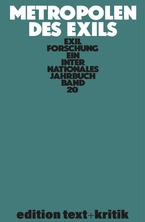 Metropolen des Exils (German Edition) by Claus-Dieter Krohn, 9783112422878