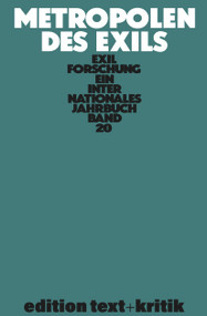 Metropolen des Exils (German Edition) by Claus-Dieter Krohn, 9783112422878