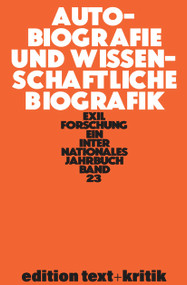 Autobiografie und Wissenschaftliche Biografik (German Edition) by Claus-Dieter Krohn, et al., 9783112422939
