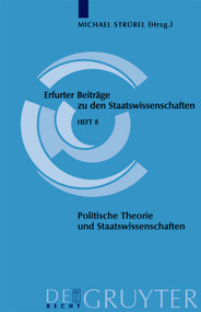 Politische Theorie und Staatswissenschaften (German Edition) by Michael Strübel, 9783899494785