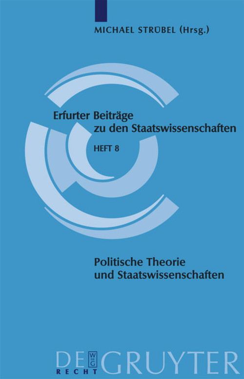 Politische Theorie und Staatswissenschaften (German Edition) by Michael Strübel, 9783899494785