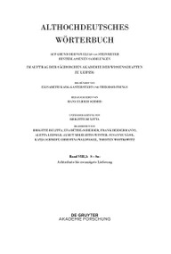 Band VIII,1: S - Sn- 18.-20. Lieferung (German Edition) by Hans Ulrich Schmid, 9783111355405