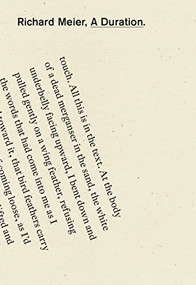 A Duration by Richard Meier, 9781950268788