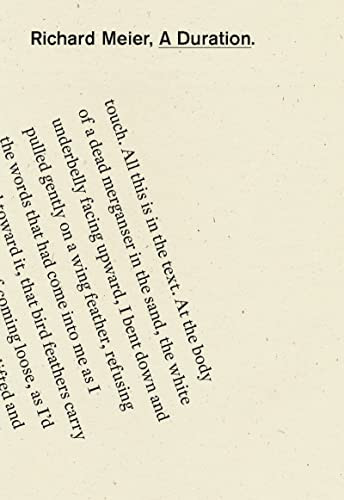 A Duration by Richard Meier, 9781950268788