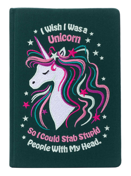 I Wish I Was A Unicorn Embroidered Journal by Insights, 9798886634822
