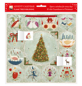 Maja Lindberg: Twelve Days of Christmas Advent Calendar (with stickers) by Flame Tree Studio, 9781835621646