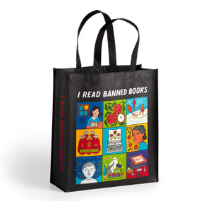 I Read Banned Books Reusable Shopping Bag by Mudpuppy, Laura Korzon, 9780735382428