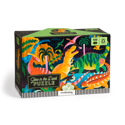 Dinosaur Park 100 Piece Glow in the Dark Puzzle by Mudpuppy, Kaley McKean, 9780735382497