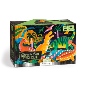 Dinosaur Park 100 Piece Glow in the Dark Puzzle by Mudpuppy, Kaley McKean, 9780735382497