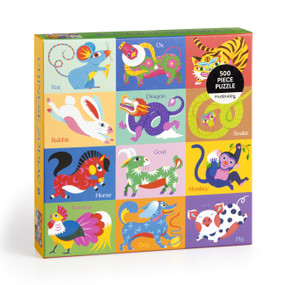 Chinese Zodiac 500 Piece Family Puzzle by Mudpuppy, Nan Cao, 9780735382503