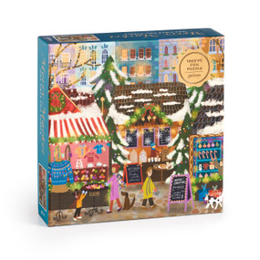 Joy Laforme Merry Market 1000 Piece Foil Puzzle in a Square Box by Galison, Joy Laforme, 9780735383128