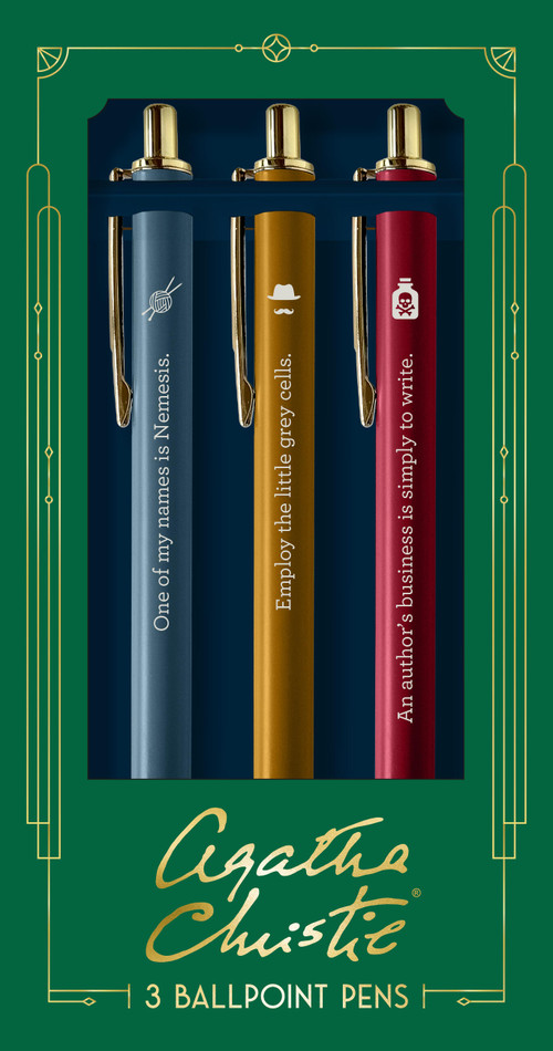 Agatha Christie Pen Set (3 Ballpoint Pens) by Chronicle Books, 9781797226262