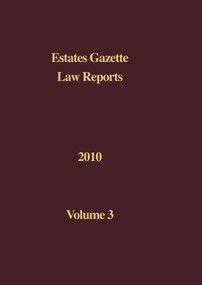 EGLR 2010 Volume 3 by Hazel Marshall, 9780080969398