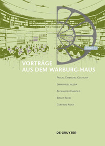 Vorträge aus dem Warburg-Haus (German Edition) - 9783110745948 by Uwe Fleckner, Margit Kern, Birgit Recki, Bruno Reudenbach, Cornelia Zumbusch, 9783110745948