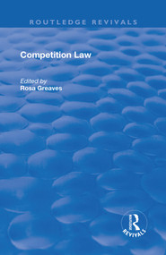 Competition Law by Rosa Greaves, 9781138708419