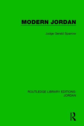 Modern Jordan - 9781138634633 by Judge Gerald Sparrow, 9781138634633