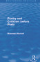 Poetry and Criticism before Plato (Routledge Revivals) - 9780415749152 by Rosemary Harriott, 9780415749152