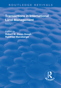 Transactions in International Land Management (Volume 1) - 9780815382584 by Robert W. Dixon-Gough, Reinfried Mansberger, 9780815382584