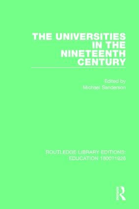 The Universities in the Nineteenth Century by Michael Sanderson, 9781138215504
