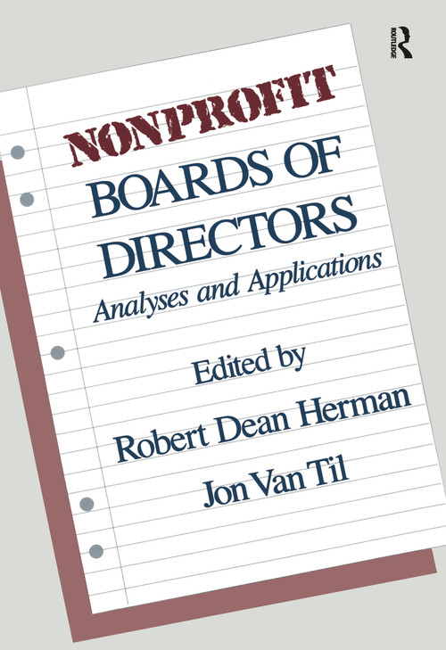 Nonprofit Boards of Directors (Analyses and Applications) - 9781138512634 by Robert Herman, 9781138512634