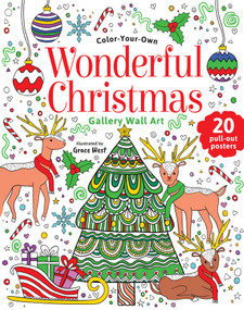 Wonderful Christmas: Coloring Book (Color-Your-Own Gallery Wall Art) by Grace West, 9780655235309