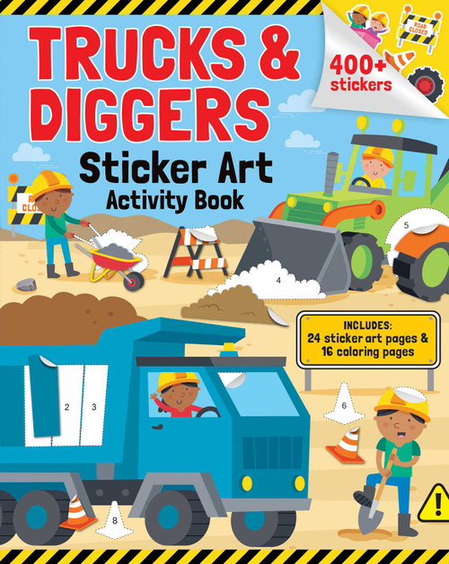 Trucks & Diggers: Sticker Art & Coloring (Activity Book with Over 400 Stickers) by Gareth WIlliams, 9780655235842