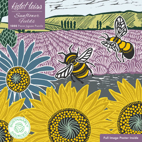 Adult Sustainable Jigsaw Puzzle Kate Heiss: Sunflower Fields (1000-pieces. Ethical, Sustainable, Earth-friendly) by Flame Tree Studio, 9781804178997