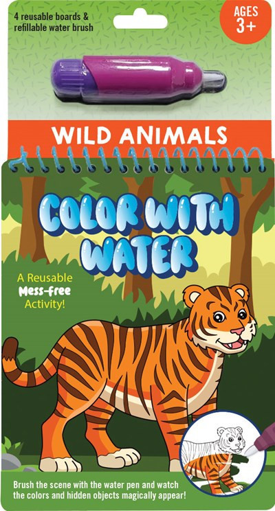 Color With Water - Wild Animals (includes mess free water pen) by Peter Pauper Press, Inc., 9781441344106