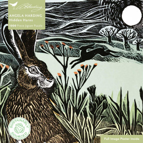 Adult Sustainable Jigsaw Puzzle Angela Harding: Hidden Hares (1000-pieces. Ethical, Sustainable, Earth-friendly) by Flame Tree Studio, 9781804179192