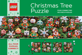 LEGO Christmas Tree Puzzle (Four Connecting 100-Piece Puzzles) by LEGO, 9781797232805