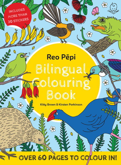 Reo Pepi Bilingual Colouring Book by Kirsten Parkinson, Kitty Brown, 9781991006615