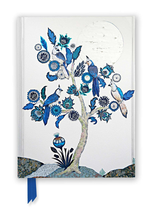 Alexandra Milton: Silver Tree of Life with Four White-throated Magpies (Foiled Journal) by Flame Tree Studio, 9781804179109