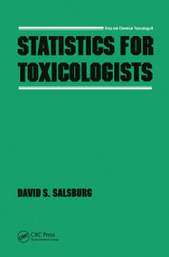 Statistics for Toxicologists by Salsburg, 9780367451608