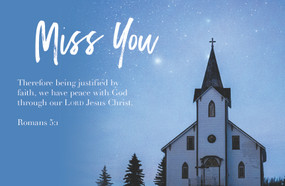 Miss You Postcard: Miss You (Package of 25) (Romans 5:1 (KJV)) by Broadman Church Supplies Staff, 9781087775258