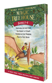 Magic Tree House Books 1-4 Boxed Set (Dinosaurs Before Dark; The Knight at Dawn; Mummies in the Morning; Pirates Past Noon) by Mary Pope Osborne, 9780375813658