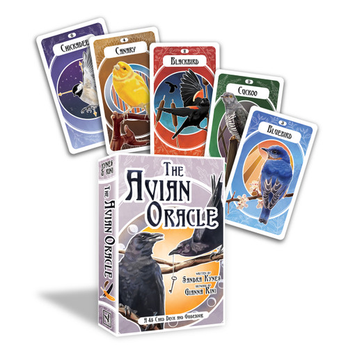 The Avian Oracle ((45 Full-Color Cards and 140-Page Guidebook)) by Sandra Kynes, Gianna Rini, 9781959883616